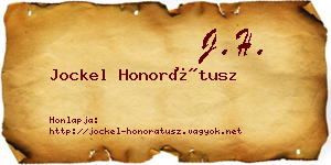Jockel Honorátusz névjegykártya